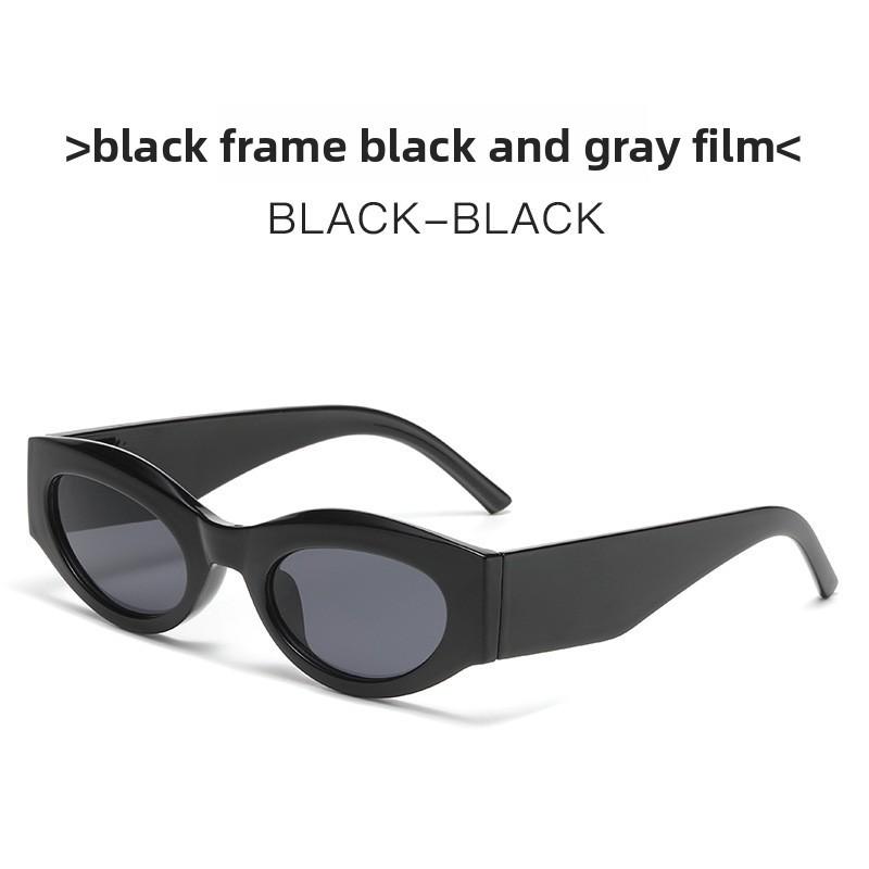Modern Cat Eye Sun Glasses With Pc Frame Uv Protection For Casual Outings Black