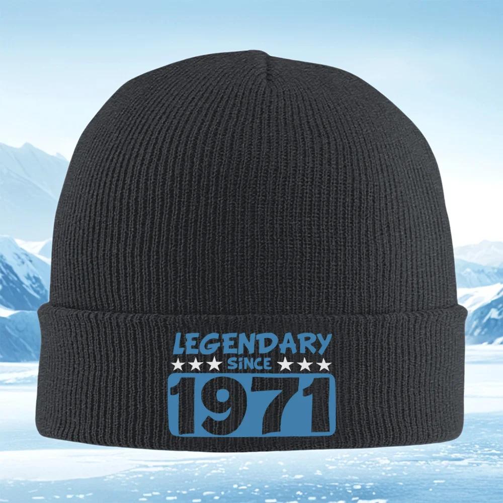 New Legendary since 1971 stars design Men Women Unisex Knitted Hat Beanie Outdoor Cycling
