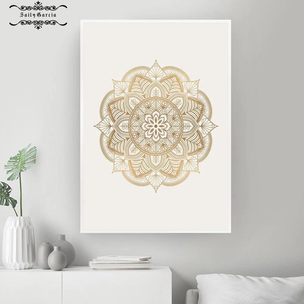 Zen Yoga Mandala Abstract Canvas Poster Boho Wall Geometric Art Print Painting for Modern Living Room Home Decorative Pictures
