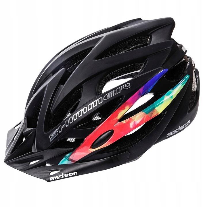 Kask Rowerowy Regulowany Meteor Shimmer S 52-56 Siatka Otwory Wentylacyjne