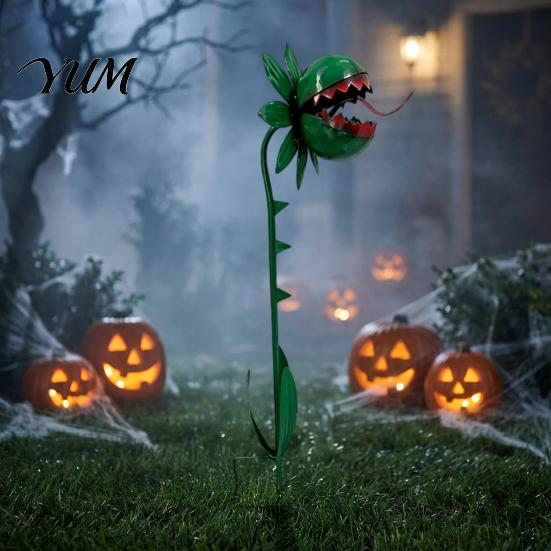 Outdoor Path Decorations for Home Venus Flytrap Garden Stake, Metal Carnivorous Plant Yard Decor, Weird Gothic Halloween Porch Decor Patio Lawn, Gift