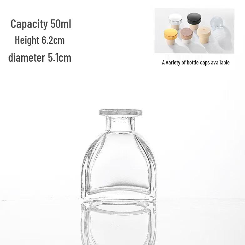 Glass Dried Flower Aromatherapy Bottle - Fireless Perfume Bottle for Bedroom and Car, Refillable.