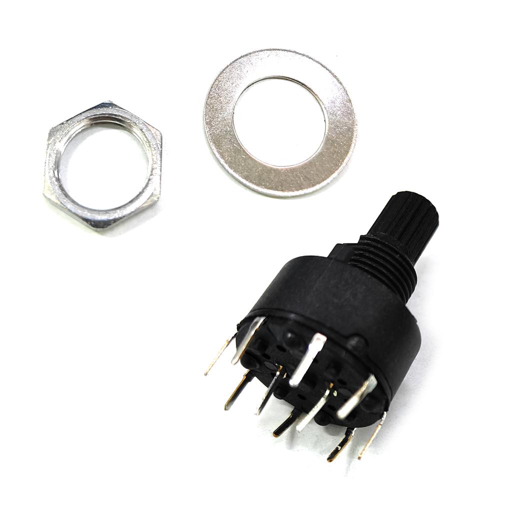 SR16 Series Plastic 16MM Rotary Switches 2 Pole 3 4 Position 1 Pole 5 6 8 Position 15MM Flower Axis Band Switches