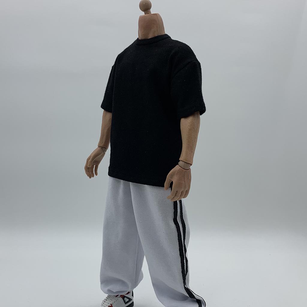1/6 akční figurka obleky 12palcové tričko a kalhoty vhodné pro mužské panenky, hračky, příslušenství