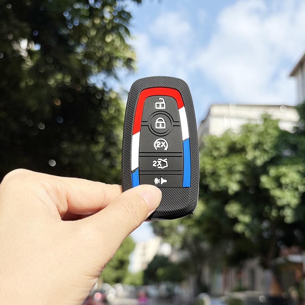 

Soft Key Case For Ford F Series Fusion Escape Ranger Explorer Maverick Focus Edge Key Holder Keychain Accessories Car Key Caps