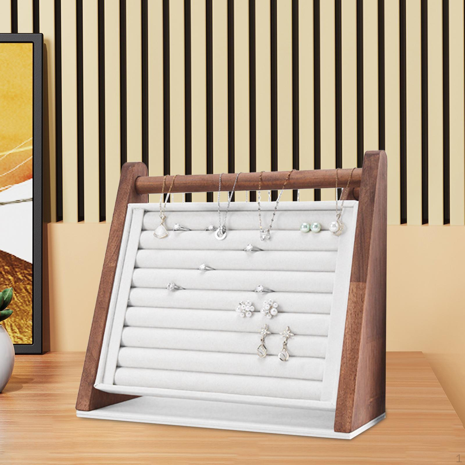 

Подставка для колец, подставка для сережек, органайзер для хранения ювелирных изделий, поднос для витрины белый