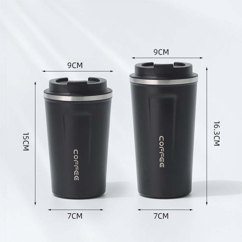 Insulated Stainless Steel Coffee Cup with Smart Temperature Display and Lid - Portable Gift for Men and Women