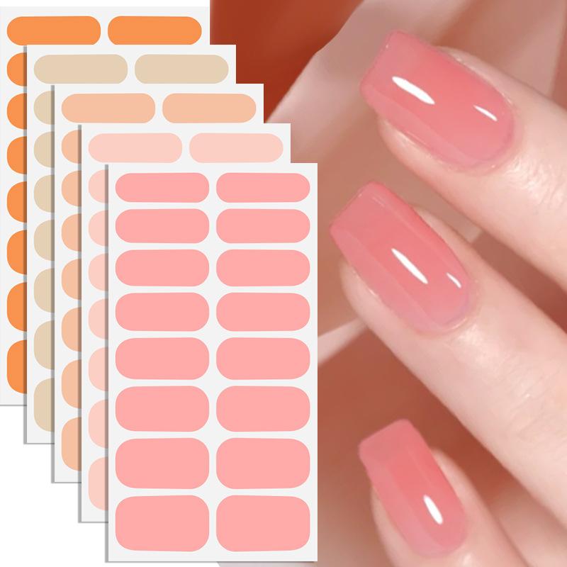 Adesivi per unghie in pellicola, Adesivi per unghie a colori solidi impermeabili, Nuovi adesivi per nail art a copertura totale