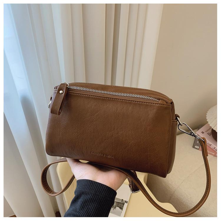 IELGY Retro Texture Autumn Winter Small Square Bag All-Match Commuter Shoulder Messenger Bag