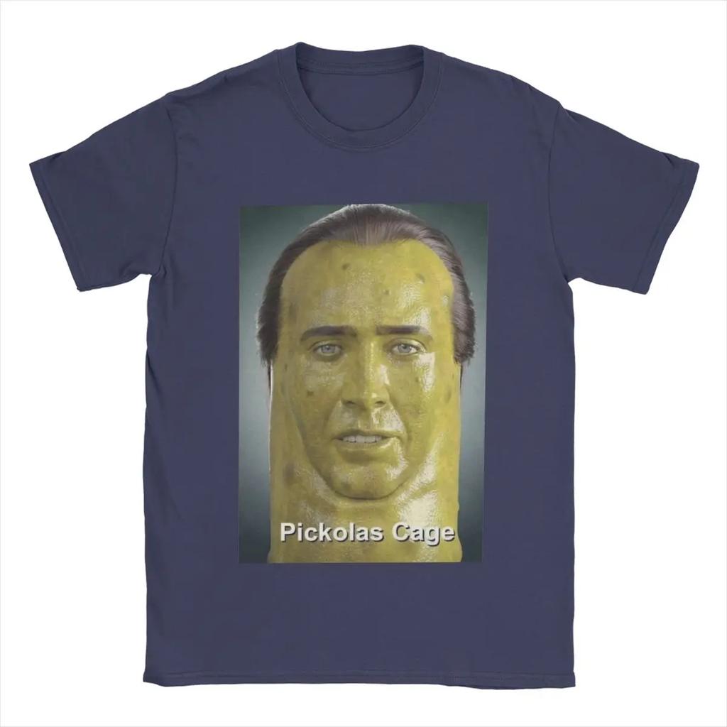 Herren Picolas Cage Nicolas Cage T-Shirts Reine Baumwolle Kleidung Lustige Kurzarm Rundhals T-Shirts Bedrucktes T-Shirt