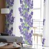 Lavender Flowers Luxurious Chiffon Sheer Curtains for Living Room Bedroom Decoration Window Voiles Tulle Curtain