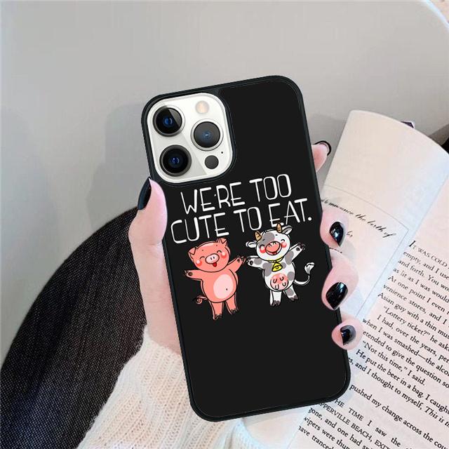 VEGAN FOOD QUOTES ANIMAL LOVE Phone Case Cover For iPhone 17 Air 15 16 14 13 12 Pro Max 11 Pro Max Plus