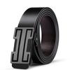Men's Fashionable and Versatile Toothless Automatic Buckle Belt Trendy and Personalized Young People's Cowhide Inner Wear Belt