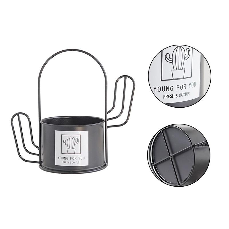 Portable Plant Stand Planter Decoration Florist Decorative Flower Stand Container Wrought Iron Cactu