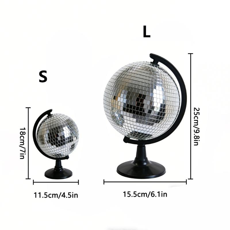 Σφαίρες Disco Μπαλόνι Αγάλματα Καθρέφτης Σφαίρα Disco Μπαλόνι Γλυπτό με Βάση Διακοσμητικά Γραφείου Στολίδι για Κεντρικά Τραπέζια