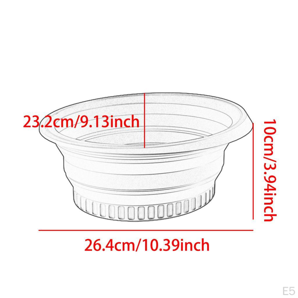 Foldable Wash Basin Ice Beverage Tub Dish Lightweight Portable Folding Washbasin Bucket