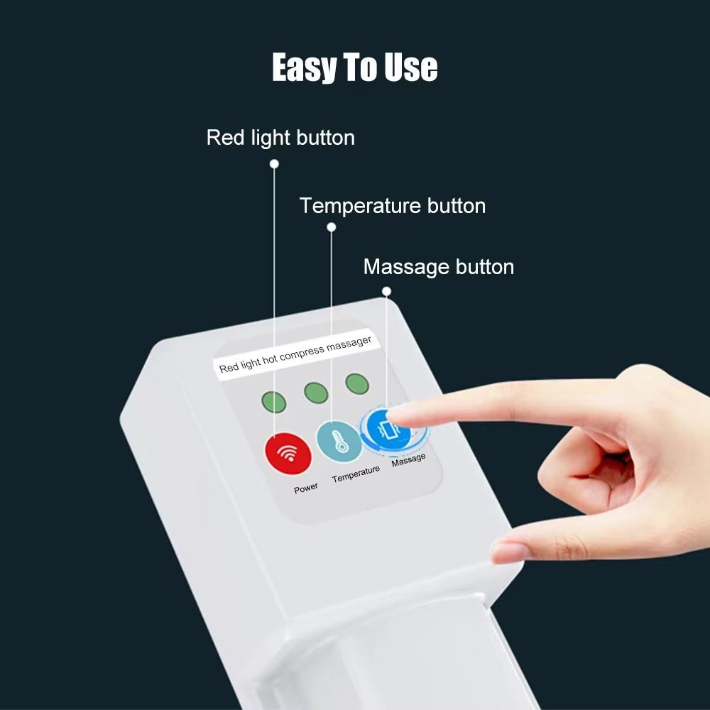 Aparat de Masaj Vibrator cu Căldură și Lumină Roșie pentru Îngrijire Personală și Confort, Aparat pentru Starea de Bine a Bărbaților