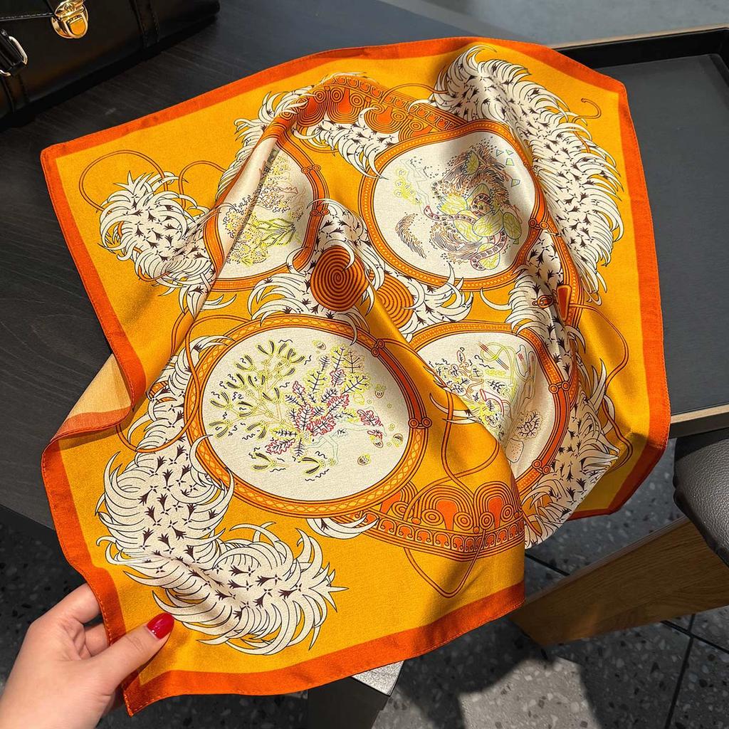 New 100% Natural Real Silk Scarf Women Bandana Square Scarves Wrap Kerchief Mulberry Fashion Luxury High Quality Hijab Sjaal