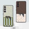 Case for Samsung Galaxy A57 A24 A53 A35 A55 A73 A51 A25 A37 A22 A32 A26 A23 A52 A36 Phone Cover A71 A72 Cartoon Grid Cat