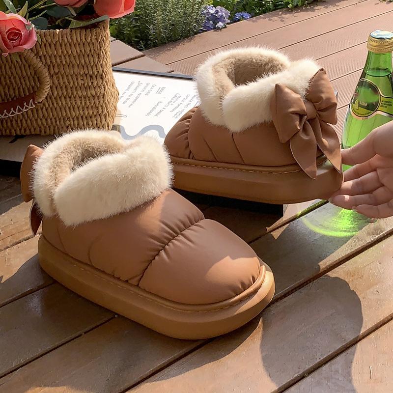 Outdoor Non Slip Thick Sole Snow Boot Bow Shoe Waterproof Boots