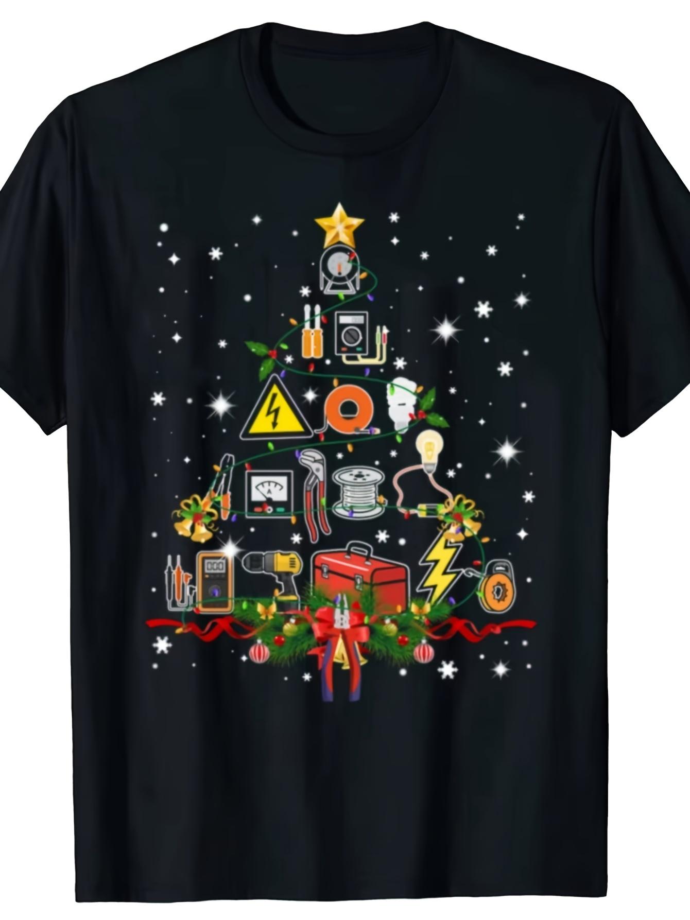T-Shirt Y2K Electrician Christmas Oversized 2XL