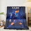 Custom Name Ronaldo's Legacy Soccer Blanket bed sofa Blanket Flannel Blanket for Camping, Hiking, Picnic Essentials,gift for family and friends