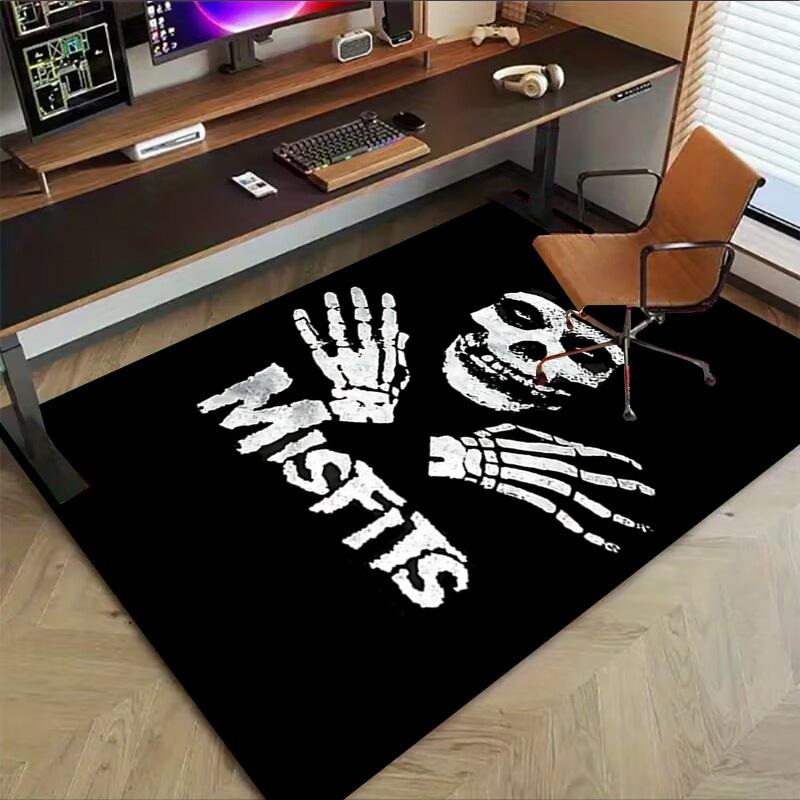 1pc Misfits Skeleton Carpet Anti Slip Polyester Floor Mat for office.Bedroom