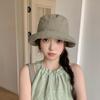 Fashion Summer Plaid Bucket Cap Curled Bow Plaid Sun Hat Foldable Quick-dry Fisherman Caps Outdoor