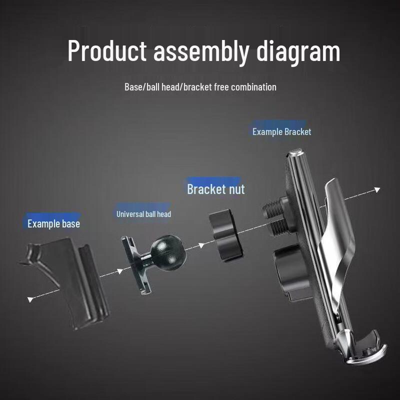 OIMG Car Phone Holder Multi-Mount Accessory