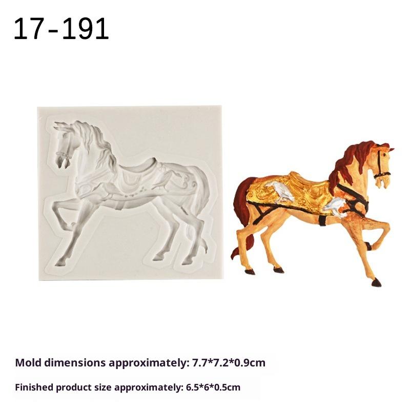 At Silikon Kalıplar Koşan At Fondan Pasta Süsleme Aletleri Cupcake Üst Süsü Çikolata Şeker El Sanatları Sakız Hamuru Polimer Kil