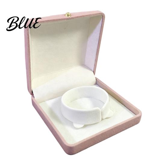 Desktop Jewelry Organizer Metal Gift Anti-Scratch Lining Velvet Box Case Pearl with Golden Box