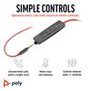 Poly Blackwire 3225 Wired Headset Noise with for Web Conferencing Plantronics Polycom 8G0X1AA (USB-C & 3.5mm Connection, Cancelling, Microphone,