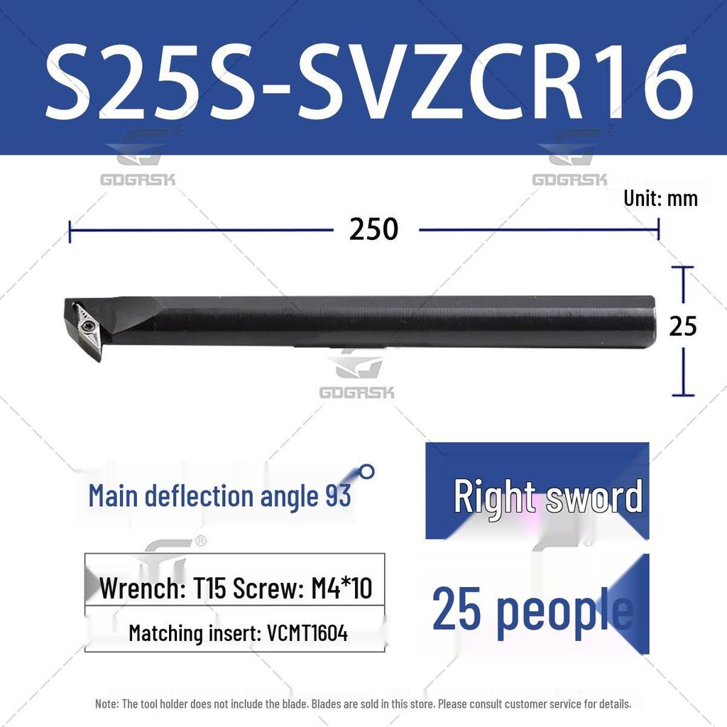 CNC Screw-in Inner Hole Boring Tool Holder S16Q/20R/25S/32T-SVZCR/SVZCL11/16