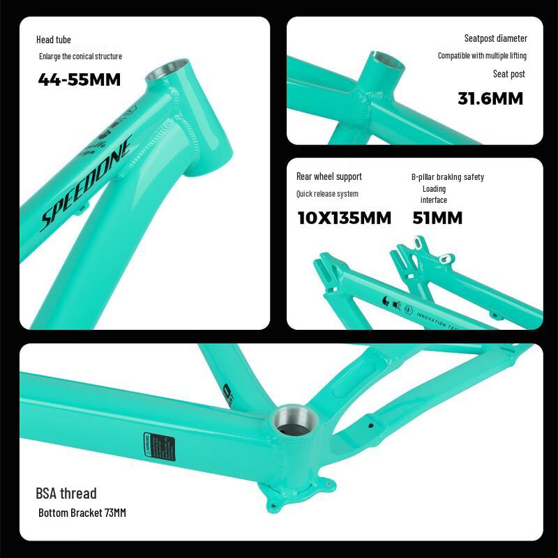 Lishi CRUISER 26-inch Ultralight Aluminum Dirt Jump Frame