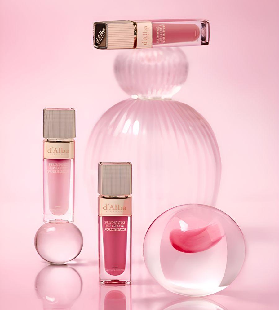 d'Alba Plumping Lip Glow 5ml 3 Colors Pebble Pink , Posh Rose , Petal Rose Vegan