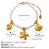 Seaside vacation wind shell starfish imitation pearl bracelet necklace niche design high-end suit women