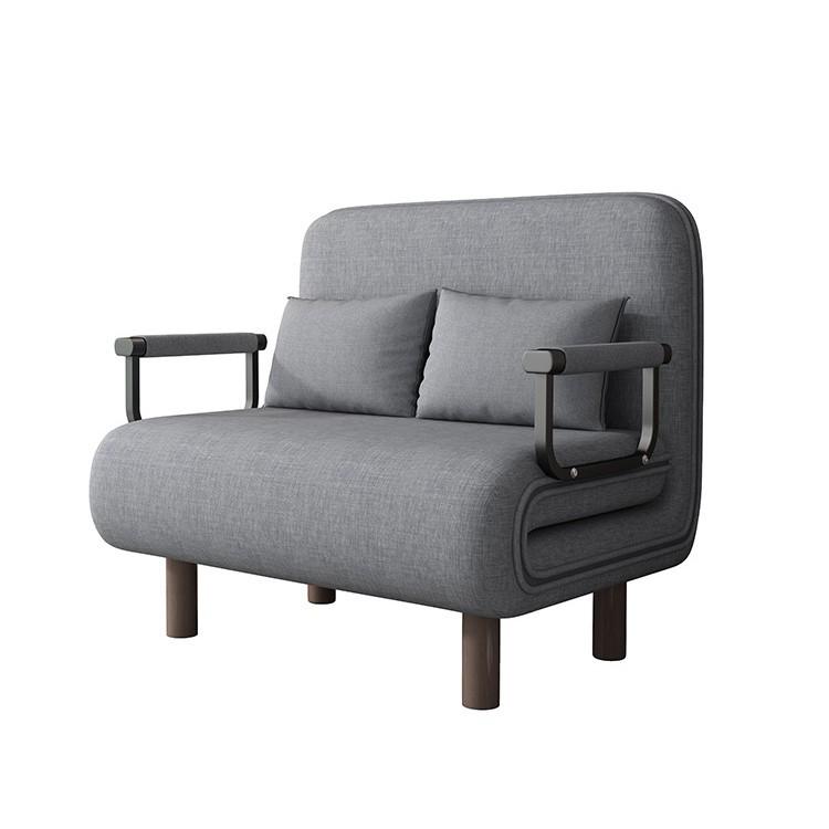 Convertible Foldable Sofa Bed - Dual-Use, Extendable Design for Living Room/Balcony, Ideal for Small Apartments, Double Size, Push-Pull Mechanism.
