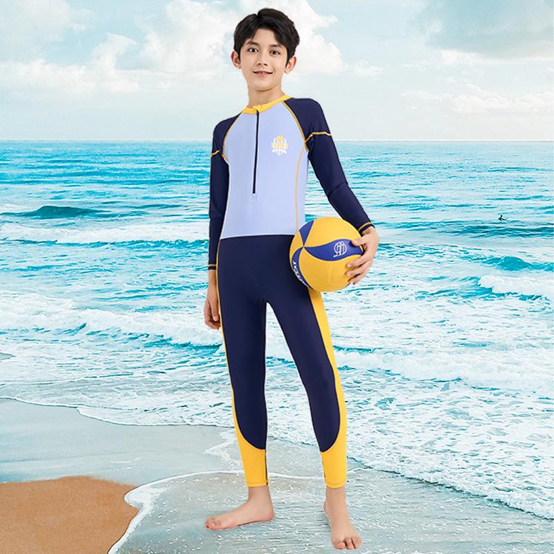 

Детский слитный купальник с длинным рукавом для защиты от солнца 16# (Recommended 60-70 jin)