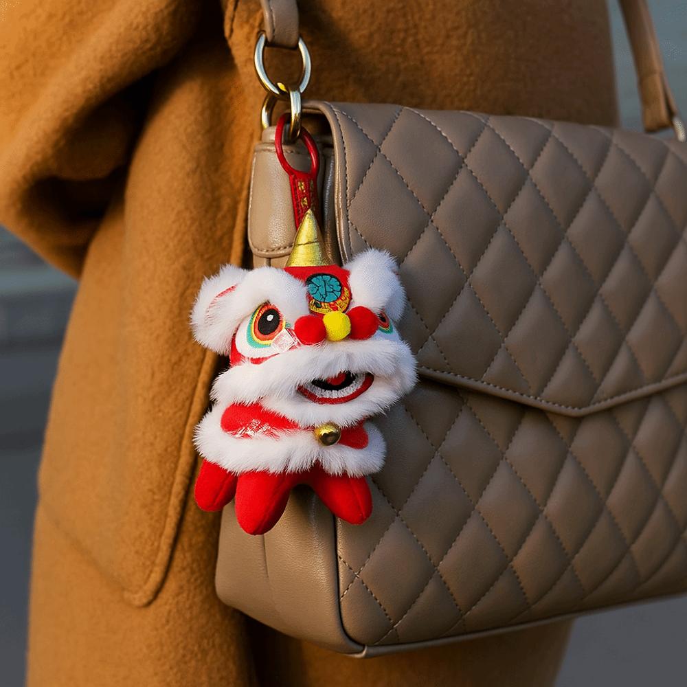 Year of Horse Lion Dance Pendant Cartoon Chinese New Year Gift Unique Lion Dance Keychain  Daily