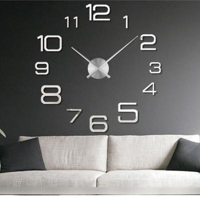 Hot Unique Acrylic Clock Creative Large 3D DIY Wall Clock Modern Wall Art Home Decorations