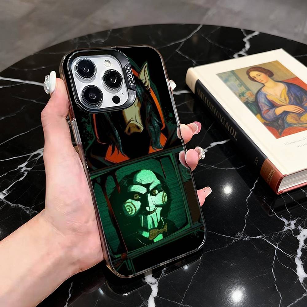 S-Saw Jigsaw Phone Case For iPhone 17,16,15,14,13,12,11 Plus,Pro Max,XS,Colorful Silver Black Cover iPhone16e
