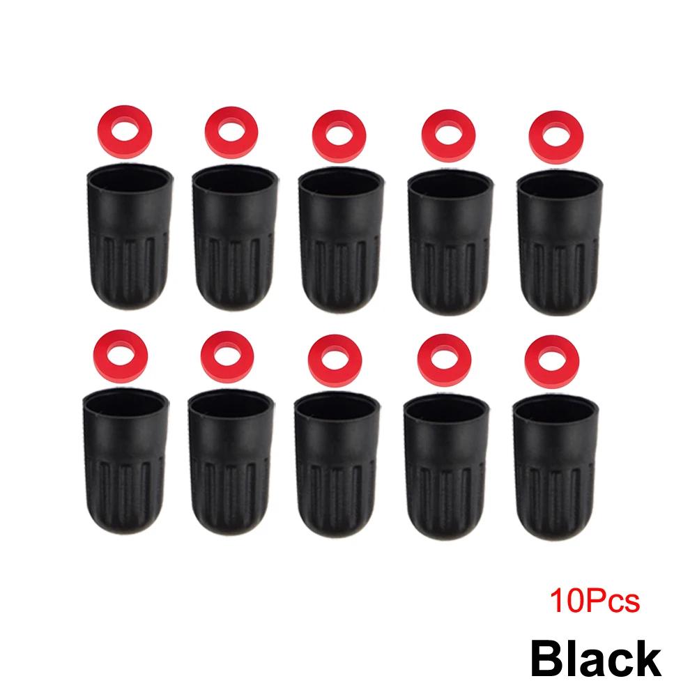 Black Plastic Tire Valve Stem Caps for TR20008 TPMS, Universal Tire Valve Long Caps for Car, Truck, SUV, Bike and Motorcycle