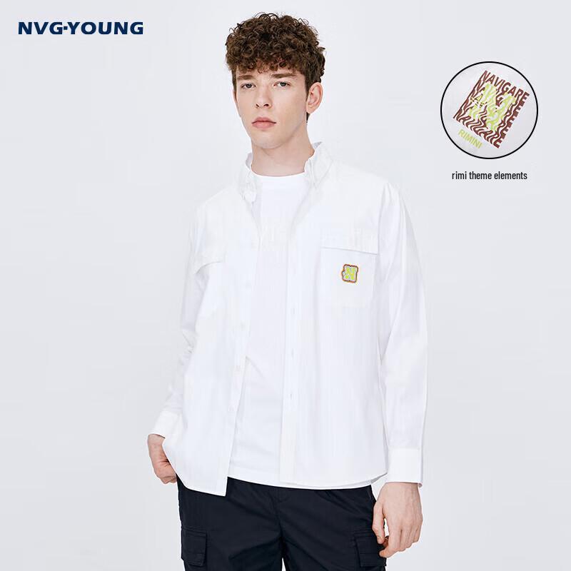 NVG YOUNG Итальянская парусная лодка Повседневная рубашка с длинным рукавом для мужчин XL