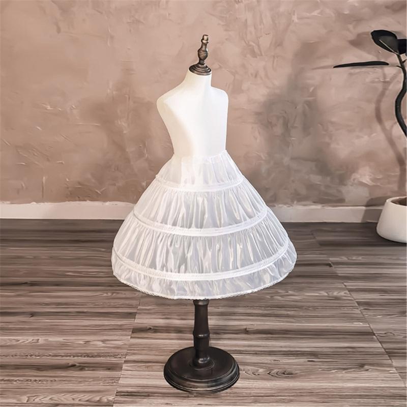 Childrens White Underskirt With Flexible Support Structure Ideal For Formal Event And Performances