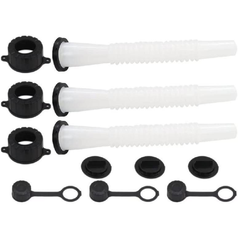 3Pack Spout Gasket Spout Plug Exhaust Cap Replacement Spout & Parts Kit for Rubbermaid, Kolpin, Gott, Can Fuel Gas Parts Lawn Mowers