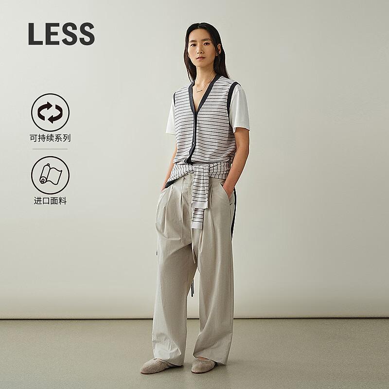 LESS Autumn 2026 New Cotton Loose Straight Trousers