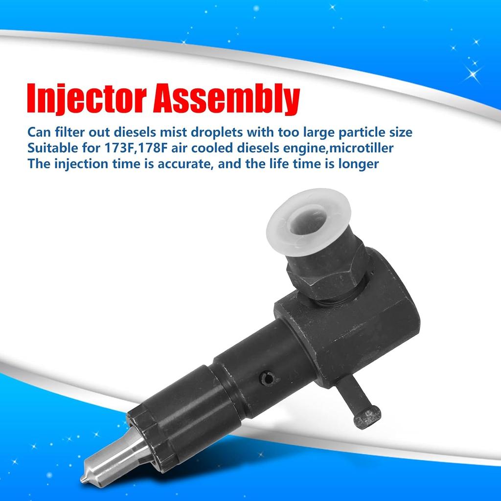 Fuel Injector Fit for 173F/178F Air-Cooled Engine/Micro-Tiller, L40/L48/L70 Fuel Injector Replacement(178F)