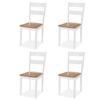 VidaXL Hévéa Ensemble de Salle à Manger 5 pcs Table et Chaises de Repas Mobilier à Dîner Mobilier de Cuisine Intérieur 274943