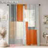 2Pcs Abstract Art Printed Window Curtains Rod Pocket Design For Easy Hanging Polyester Material Machine Washable Drapes For