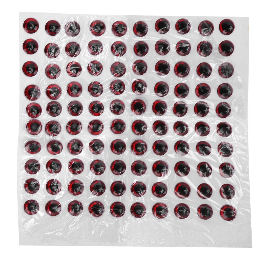 100 Stück Künstliche Fischaugen Oval 3D Falsche Fischköder-Augen Aufkleber für Köder Angelzubehör